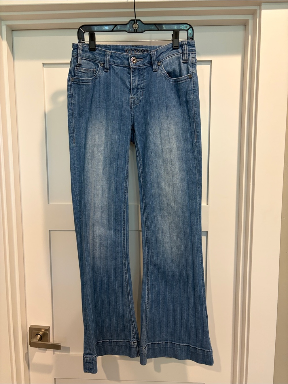 Rock & Roll Denim with subtle vertical pattern and slight flare